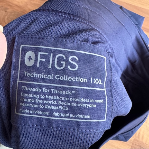 Figs Yola FREEx Lined Scrub Pants Womens XXL High Waist W23SW2007 Navy Blue - Picture 9 of 9